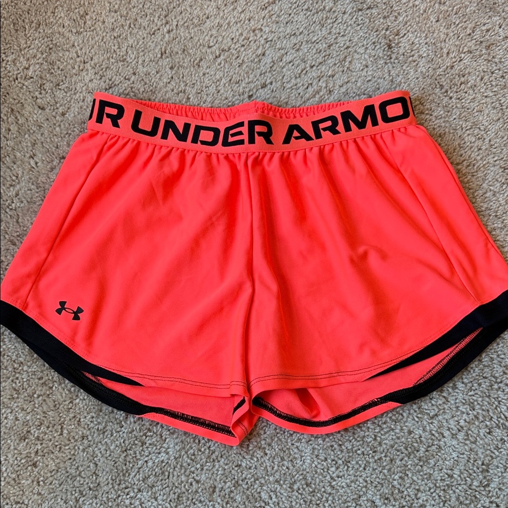 Under Armour Women's Bright Orange Athletic Shorts